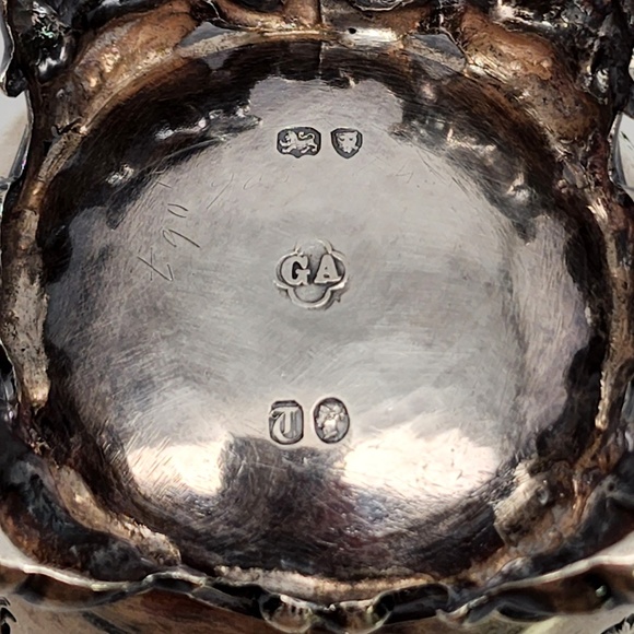 Antique George Angell London Sterling Silver Footed Cup with Monogram #13789 - Picture 10 of 11